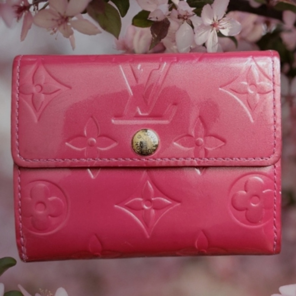 Louis Vuitton Pink Monogram Vernis Compact Wallet